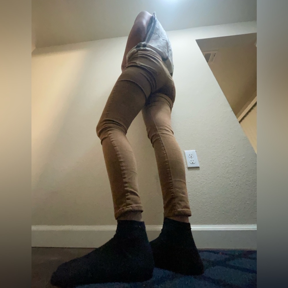 AMERICAN EAGLE Next Level Stretch High-Rise  Tan Skinny Pant-like Leggings Sz 10 - Picture 6 of 15